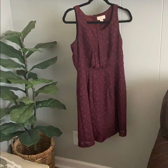 Ann Taylor Loft eggplant dress - Picture 1 of 8
